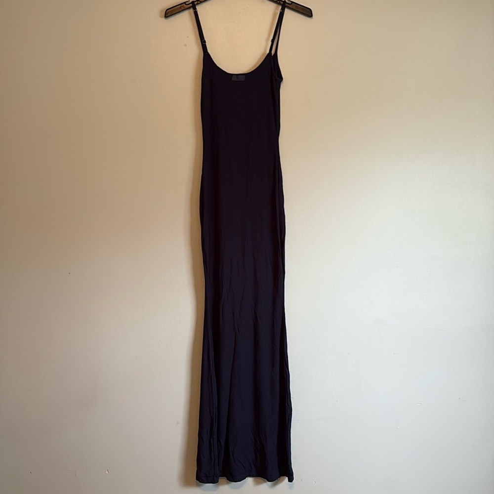 SKIMS Ribbed Maxi dress, size XS, color-navy blue, NWT